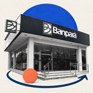 Banpará: fachada da agência e moedas
